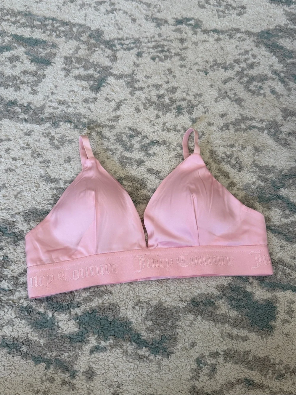 Juicy Couture Pink Logo Bralette Wireless Padded Bra Small